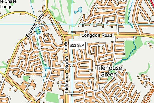 B93 9EP map - OS VectorMap District (Ordnance Survey)