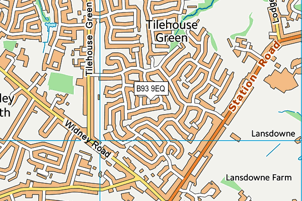 B93 9EQ map - OS VectorMap District (Ordnance Survey)