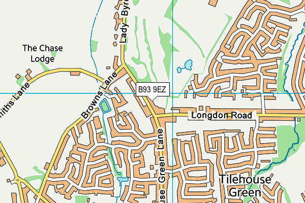 B93 9EZ map - OS VectorMap District (Ordnance Survey)