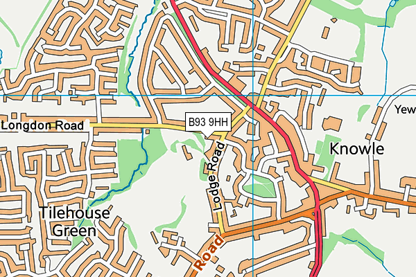 B93 9HH map - OS VectorMap District (Ordnance Survey)