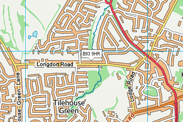 B93 9HR map - OS VectorMap District (Ordnance Survey)