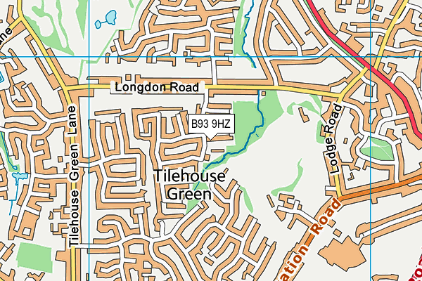 B93 9HZ map - OS VectorMap District (Ordnance Survey)