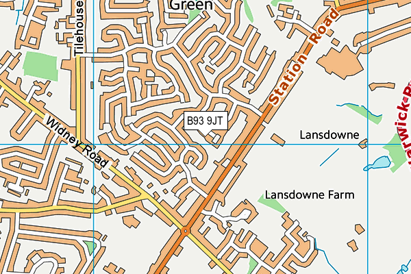 B93 9JT map - OS VectorMap District (Ordnance Survey)