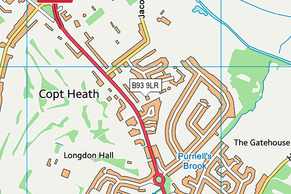 B93 9LR map - OS VectorMap District (Ordnance Survey)