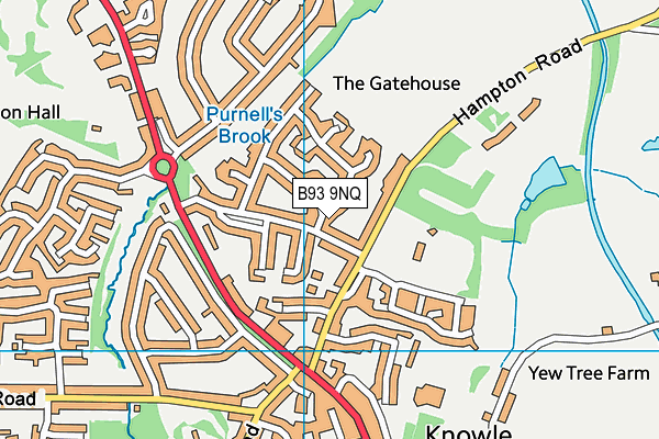 B93 9NQ map - OS VectorMap District (Ordnance Survey)