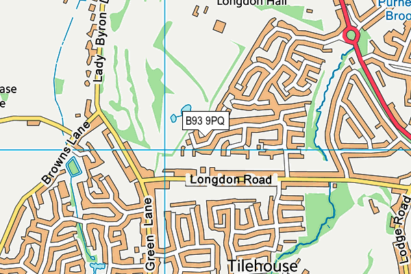 B93 9PQ map - OS VectorMap District (Ordnance Survey)