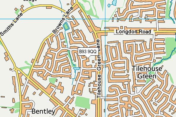 B93 9QQ map - OS VectorMap District (Ordnance Survey)