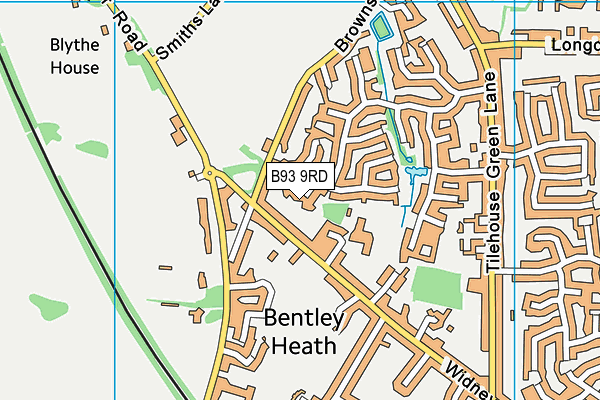 B93 9RD map - OS VectorMap District (Ordnance Survey)