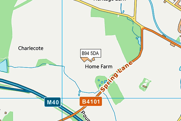B94 5DA map - OS VectorMap District (Ordnance Survey)