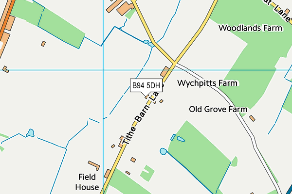 B94 5DH map - OS VectorMap District (Ordnance Survey)