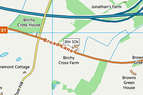 B94 5DN map - OS VectorMap District (Ordnance Survey)