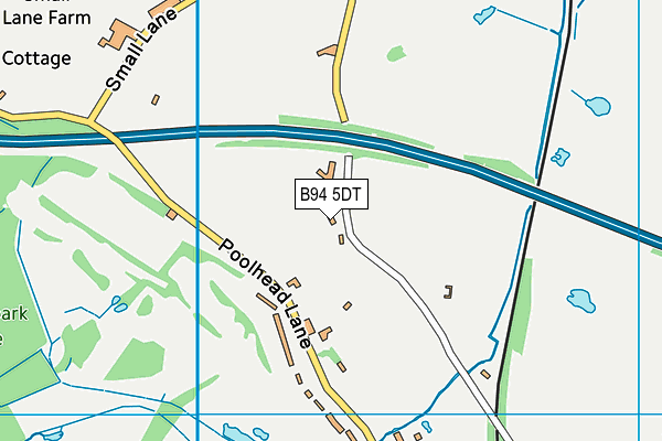 B94 5DT map - OS VectorMap District (Ordnance Survey)