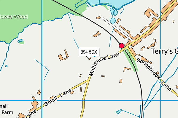 Earlswood Fc (The Pavilions) map (B94 5DX) - OS VectorMap District (Ordnance Survey)