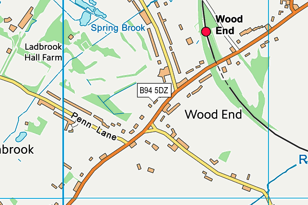 B94 5DZ map - OS VectorMap District (Ordnance Survey)