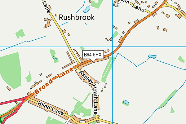 B94 5HX map - OS VectorMap District (Ordnance Survey)