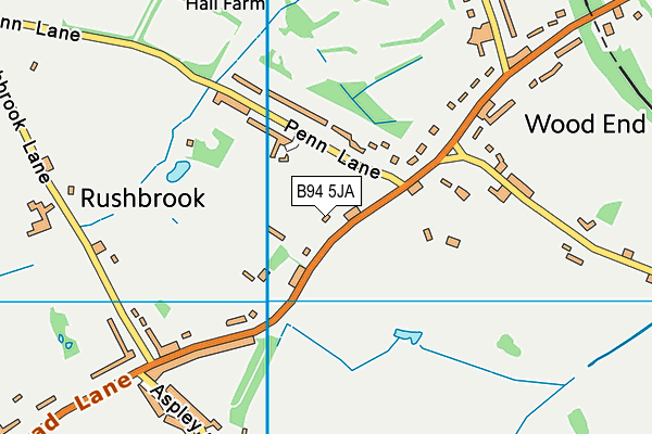 B94 5JA map - OS VectorMap District (Ordnance Survey)