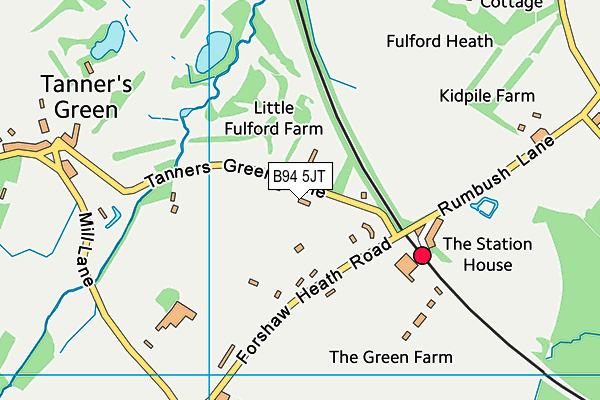 B94 5JT map - OS VectorMap District (Ordnance Survey)