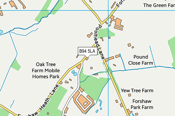 B94 5LA map - OS VectorMap District (Ordnance Survey)