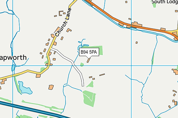 B94 5PA map - OS VectorMap District (Ordnance Survey)