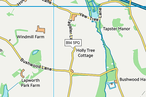 B94 5PQ map - OS VectorMap District (Ordnance Survey)