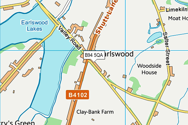 B94 5QA map - OS VectorMap District (Ordnance Survey)