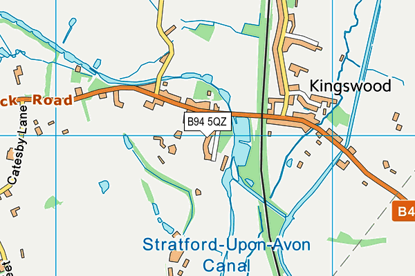 B94 5QZ map - OS VectorMap District (Ordnance Survey)