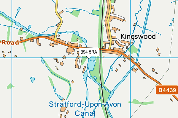 B94 5RA map - OS VectorMap District (Ordnance Survey)