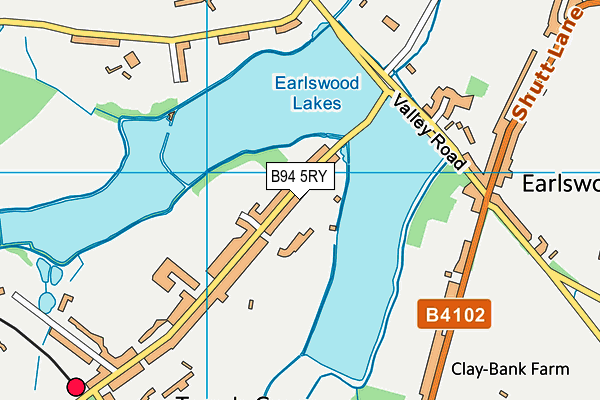 B94 5RY map - OS VectorMap District (Ordnance Survey)