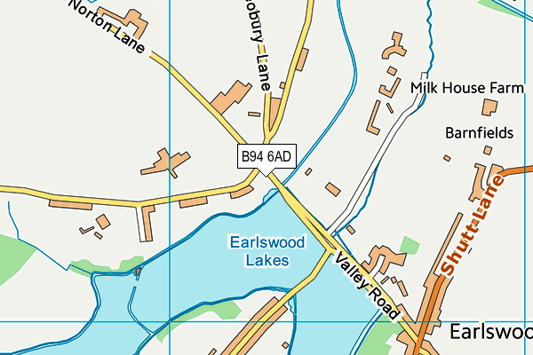 B94 6AD map - OS VectorMap District (Ordnance Survey)