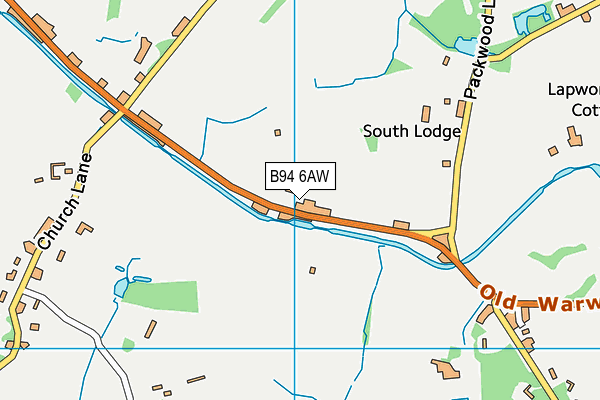 B94 6AW map - OS VectorMap District (Ordnance Survey)