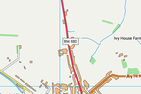 B94 6BD map - OS VectorMap District (Ordnance Survey)