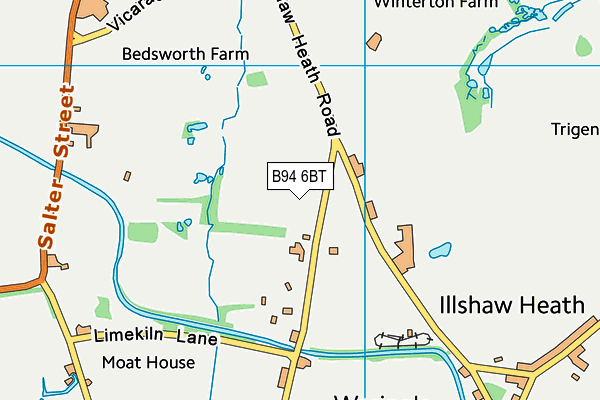 B94 6BT map - OS VectorMap District (Ordnance Survey)
