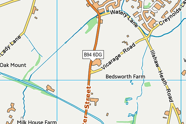 B94 6DG map - OS VectorMap District (Ordnance Survey)