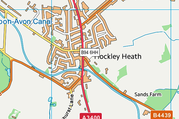 Hockley Heath Recreation Ground map (B94 6HH) - OS VectorMap District (Ordnance Survey)
