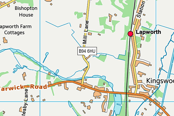 B94 6HU map - OS VectorMap District (Ordnance Survey)