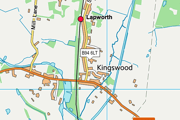 Lapworth CofE Primary School map (B94 6LT) - OS VectorMap District (Ordnance Survey)