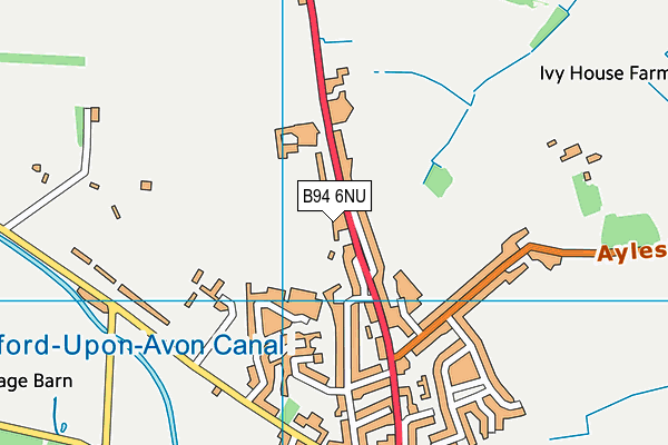B94 6NU map - OS VectorMap District (Ordnance Survey)