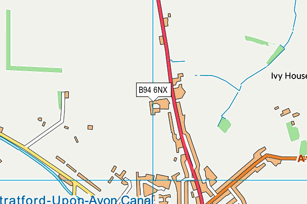 B94 6NX map - OS VectorMap District (Ordnance Survey)
