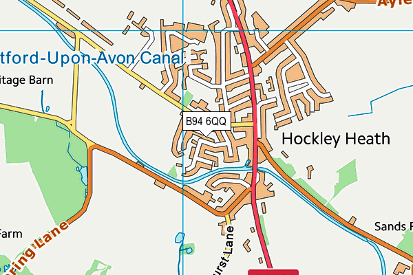 B94 6QQ map - OS VectorMap District (Ordnance Survey)