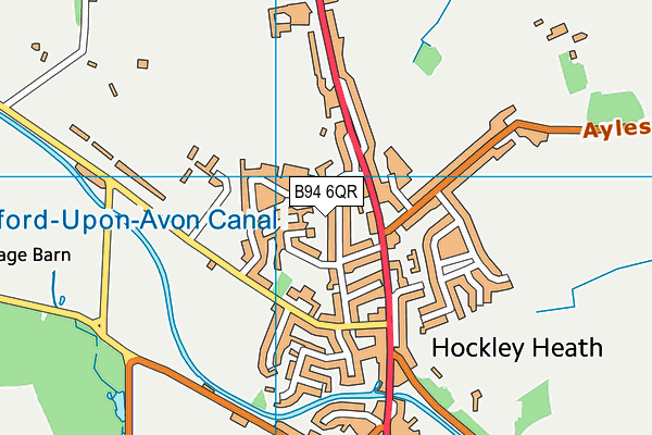 B94 6QR map - OS VectorMap District (Ordnance Survey)