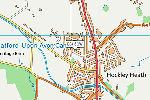 B94 6QW map - OS VectorMap District (Ordnance Survey)