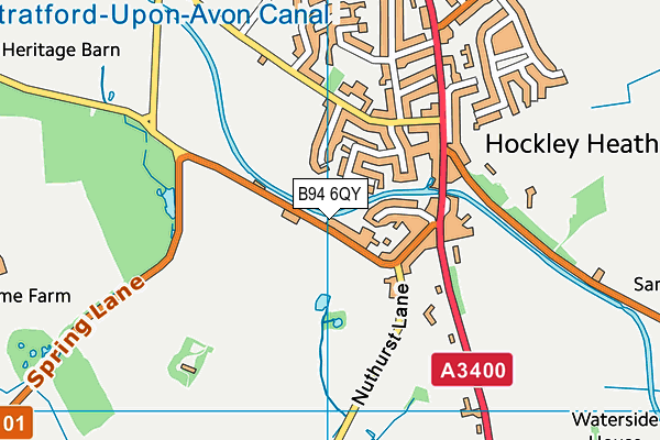 B94 6QY map - OS VectorMap District (Ordnance Survey)