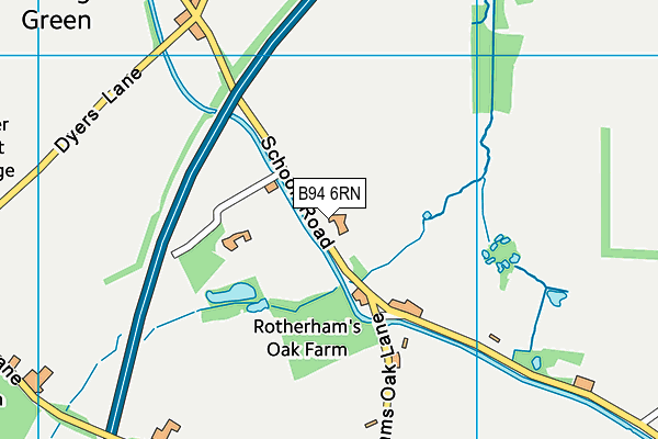 B94 6RN map - OS VectorMap District (Ordnance Survey)