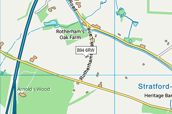 B94 6RW map - OS VectorMap District (Ordnance Survey)