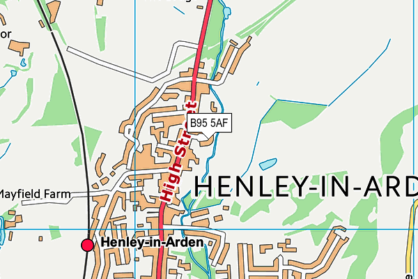 B95 5AF map - OS VectorMap District (Ordnance Survey)