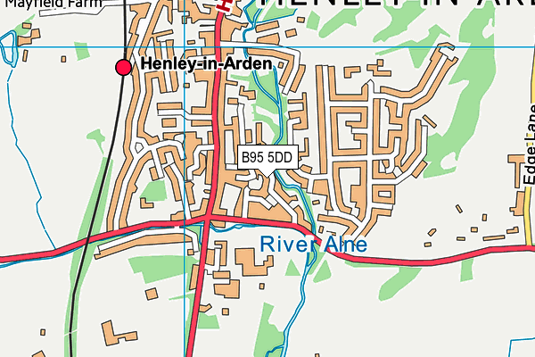 B95 5DD map - OS VectorMap District (Ordnance Survey)