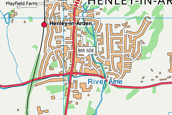 B95 5DE map - OS VectorMap District (Ordnance Survey)