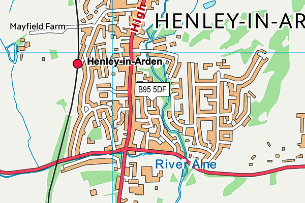 B95 5DF map - OS VectorMap District (Ordnance Survey)