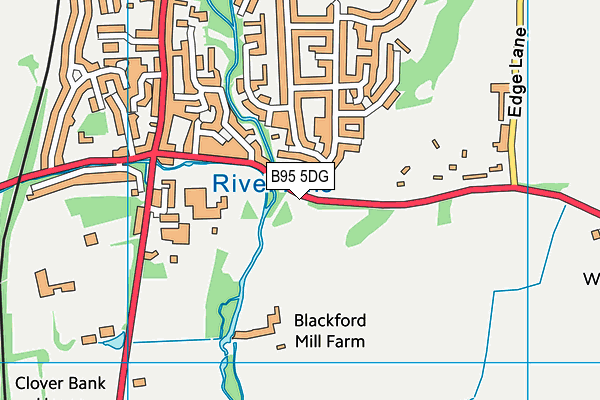 B95 5DG map - OS VectorMap District (Ordnance Survey)