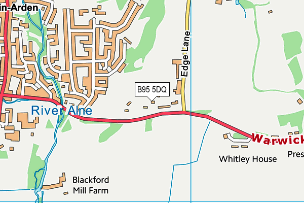 B95 5DQ map - OS VectorMap District (Ordnance Survey)